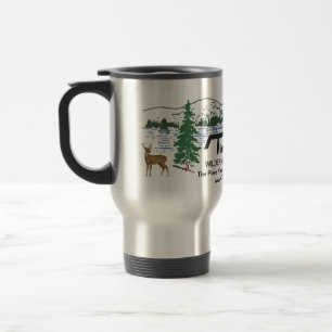 Mug De Voyage Camps de région sauvage d'étang de Tim