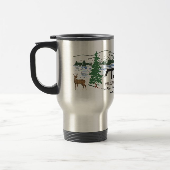Mug De Voyage Camps de région sauvage d'étang de Tim (Gauche)