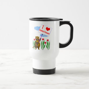 Mug De Voyage Canadian Beaver Loves Saskatchewan