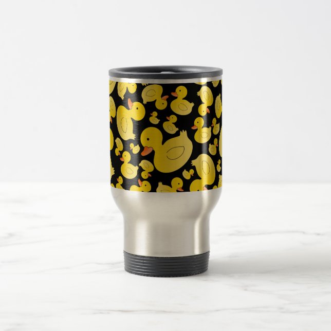Mug De Voyage Canards en caoutchouc noirs mignons (Centre)