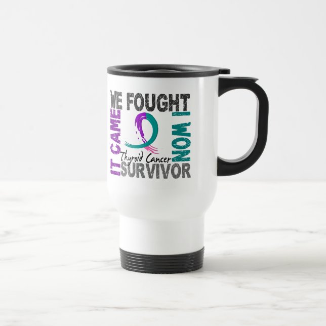 Mug De Voyage Cancer de la thyroïde du survivant 5 (Droite)