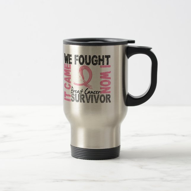 Mug De Voyage Cancer du sein du survivant 5 (Droit)