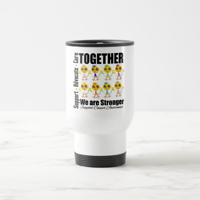 Mug De Voyage Cancer - ensemble nous sommes plus forts (Centre)