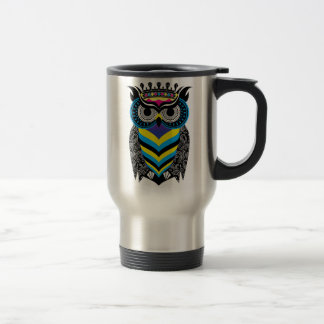 Mug De Voyage Canette de Voyage Thermique l'Art du Hibou Colorié