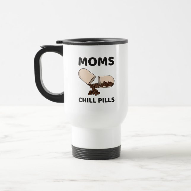 Mug De Voyage Capsule de grains de café Moms Chill Pills (Gauche)