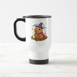 Mug De Voyage Capybara Sorcière d'Halloween Effrayant mais Migno