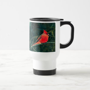 Mug De Voyage Cardinal d'hiver en tempête de neige - Amélioré