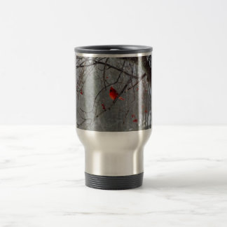 Mug De Voyage Cardinal masculin en hiver