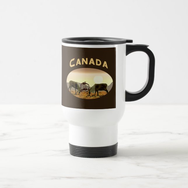 Mug De Voyage Caribou Duel - Canada (Droite)