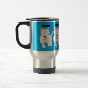 Mug De Voyage Caricature blanche de terrier de l'ouest