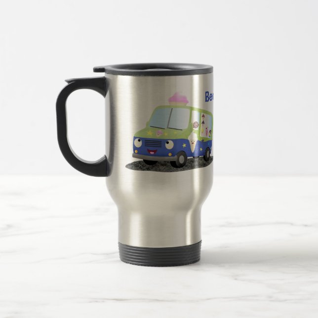 Mug De Voyage Caricature de camion de glace joli (Gauche)