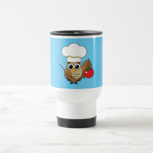 Mug De Voyage Caricature de Chouette à Cuisine mignonne