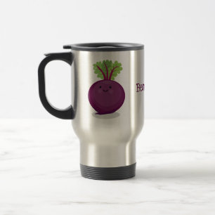 Mug De Voyage Caricature de la cuisine à la racine de betterave 