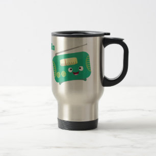 Mug De Voyage Caricature de radio rétro amusante