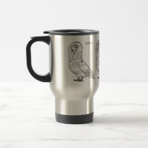 Mug De Voyage Caricature d'oiseau pigeon Jacobin