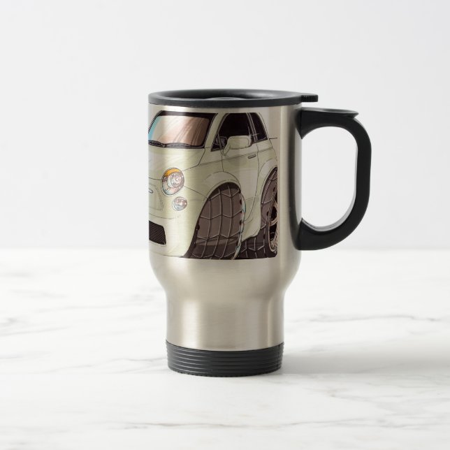 Mug De Voyage Caricature Fiat 500 façon tuning ! (Droit)