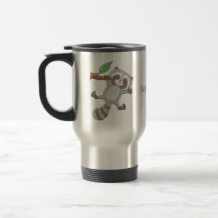 Mug De Voyage Caricature pour bébé au raton laveur joyeux