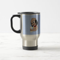 Caricature pour chien chiot mignon voyage mug