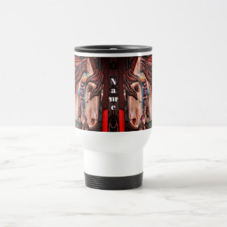 Mug De Voyage Carousel Horse Pencil Art Personnalisé