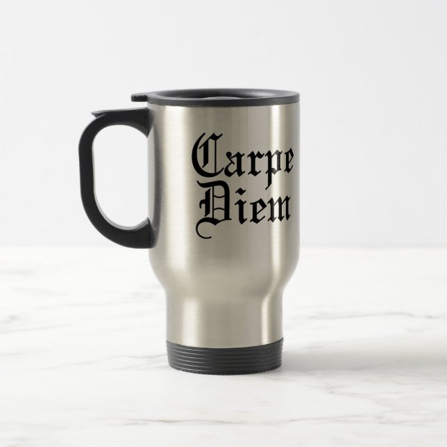 Mug De Voyage Carpe Diem - Saisir Le Jour - Phrase Latin (Gauche)