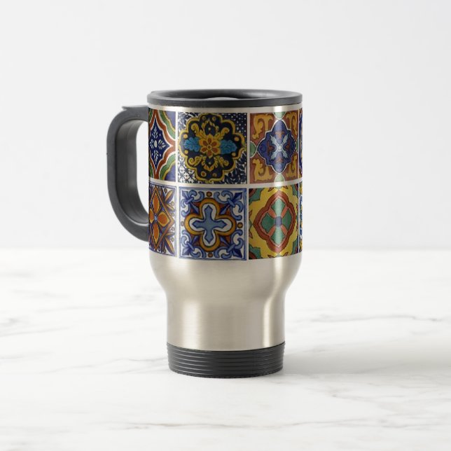Mug De Voyage Carreaux Talavera mexicains (Devant gauche)