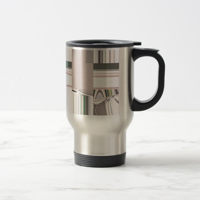 Mug De Voyage Carrelage d'art Abstrait (Droit)