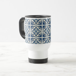 Mug De Voyage Carrelage méditerranéen, Portugais, Azulejo, Majol