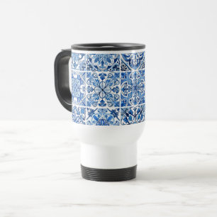 Mug De Voyage Carrelage méditerranéen, Portugais, Azulejo, Majol