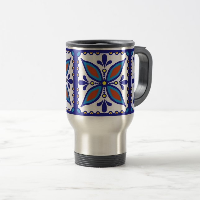 Mug De Voyage Carrelage Talavera (Devant droit)