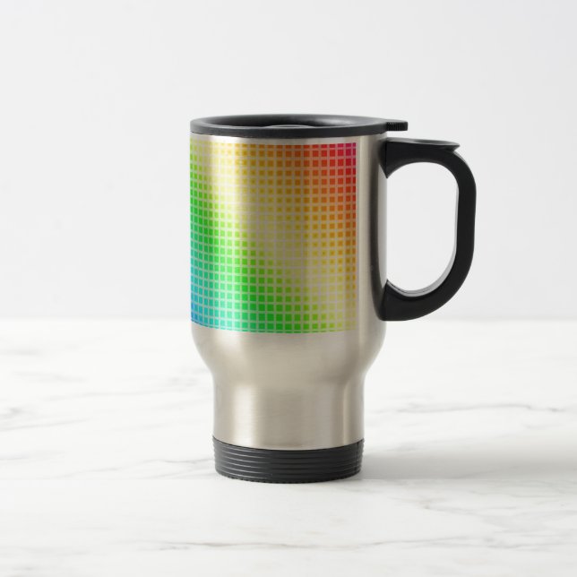 Mug De Voyage Carrés arc-en-ciel (Droit)