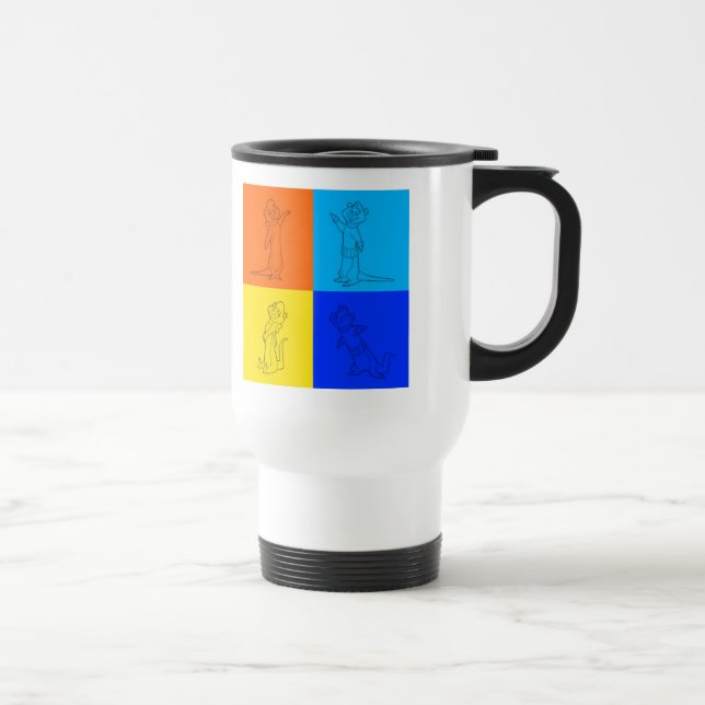 Mug De Voyage Carrés de loutre (Droite)