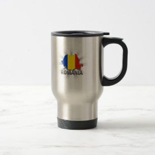 Mug De Voyage Carte 2,0 de drapeau de la Roumanie
