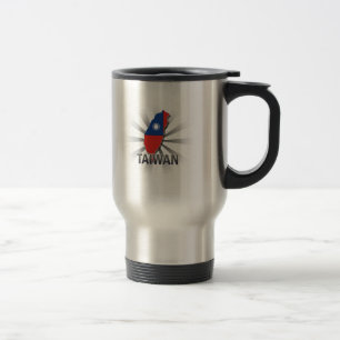 Mug De Voyage Carte 2,0 de drapeau de Taïwan