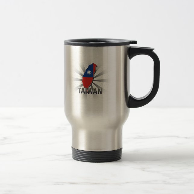 Mug De Voyage Carte 2,0 de drapeau de Taïwan (Droit)