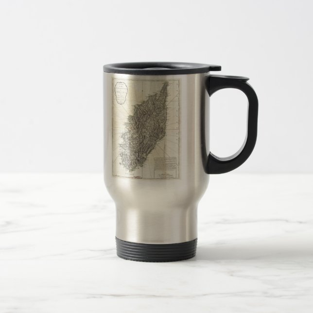 Mug De Voyage Carte ancienne de Corse (1794) (Droit)