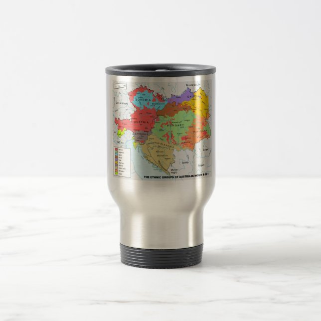 Mug De Voyage Carte Autriche-Hongrie de la diversité ethnique en (Centre)