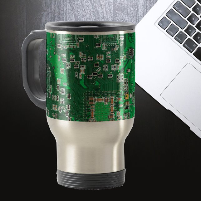 Mug De Voyage Carte circuit imprimé circuit vert PCB (Créateur téléchargé)