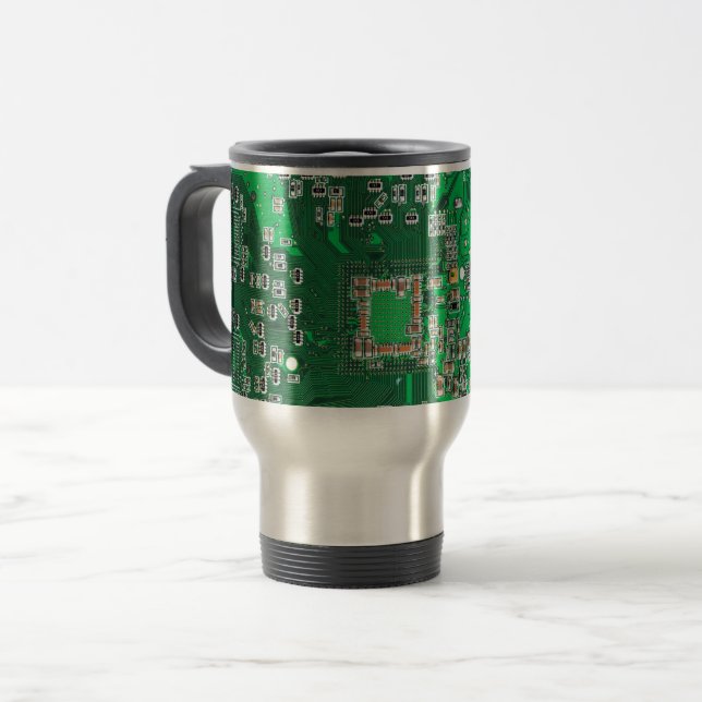 Mug De Voyage Carte circuit imprimé circuit vert PCB (Devant gauche)