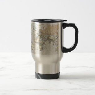 Mug De Voyage Carte classique du monde