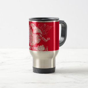 Mug De Voyage carte d'Amsterdam