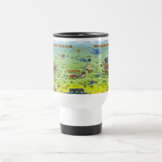 Mug De Voyage Carte de Dallas Fort Worth
