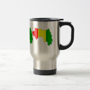 Mug De Voyage Carte de drapeau de Guinée normale