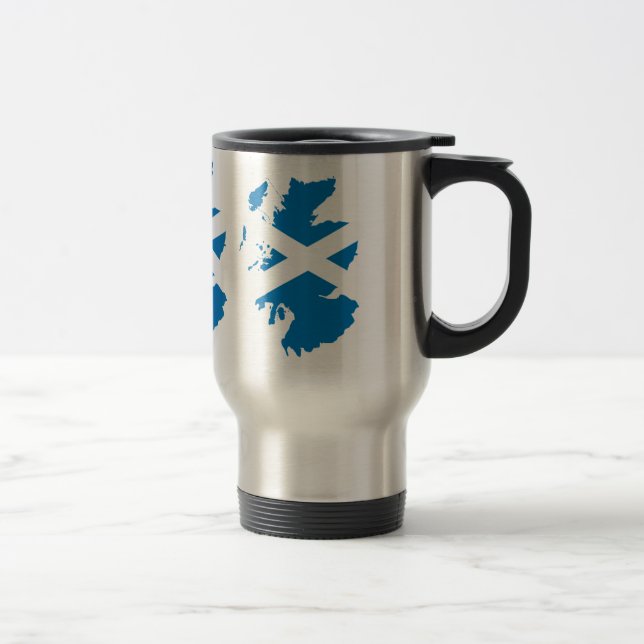 Mug De Voyage Carte de drapeau de l'Ecosse normale (Droit)