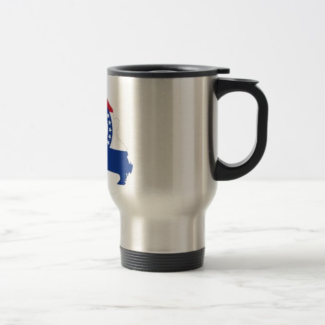 Mug De Voyage Carte de drapeau du Missouri (Droit)