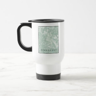 Mug De Voyage Carte de la ville de Bengaluru en Inde, design min