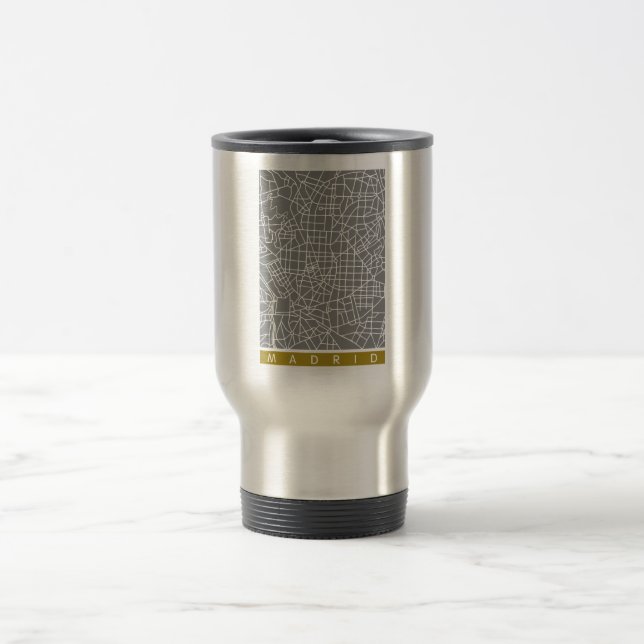Mug De Voyage Carte de Madrid (Centre)