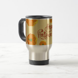 Mug De Voyage Carte de voeux encadrée Happy Halloween typographi