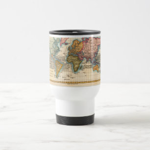 Mug De Voyage Carte du Monde 1780 Bonne Antique Planisphère