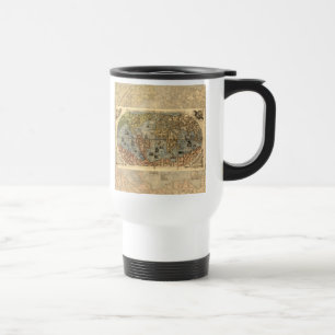 Mug De Voyage Carte du monde antique de Forlani 1565 Cartographi