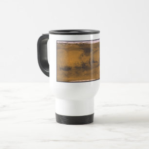 Mug De Voyage Carte du monde de Mars, planète rouge par satellit